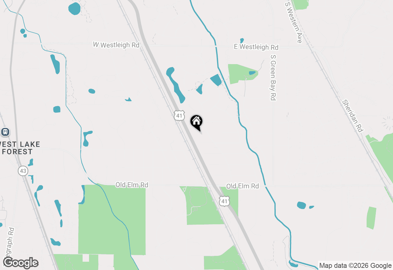Map of 47 W Stone Avenue, Lake Forest, IL 60045