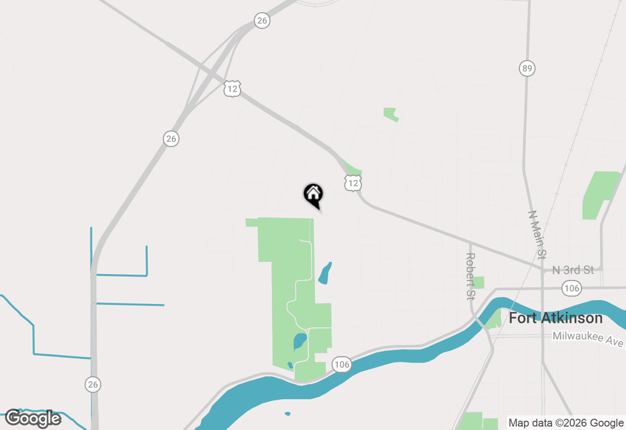 Map of 1327 Montclair Pl, Fort Atkinson, WI 53538