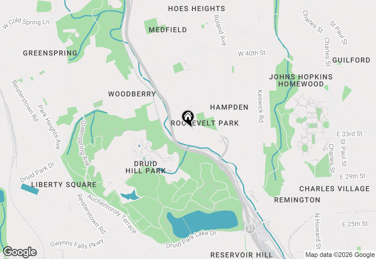 Map of 3508 Buena Vista Avenue, Baltimore, MD 21211