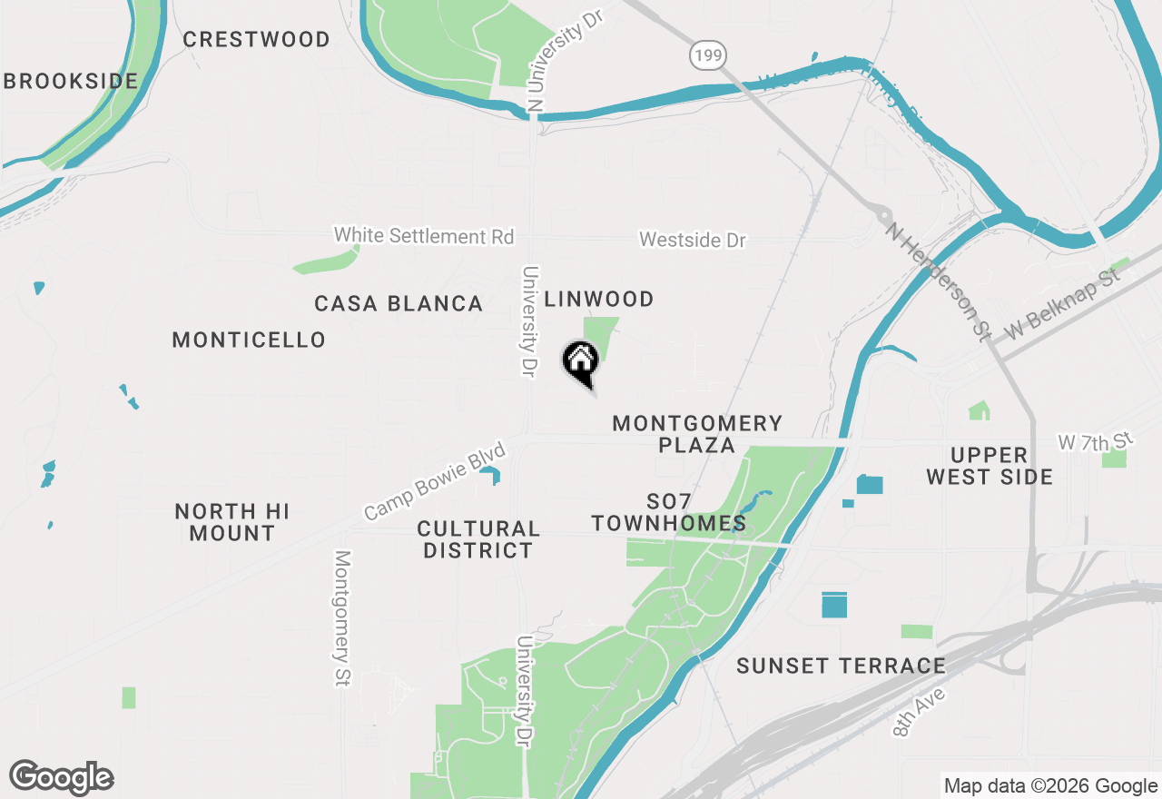 Map of 2901 W 5th Street #201, Fort Worth, TX 76107