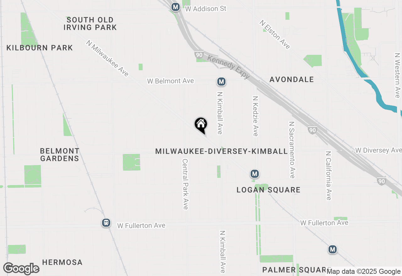 Map of 2874 N Milwaukee Avenue, Chicago, IL 60618