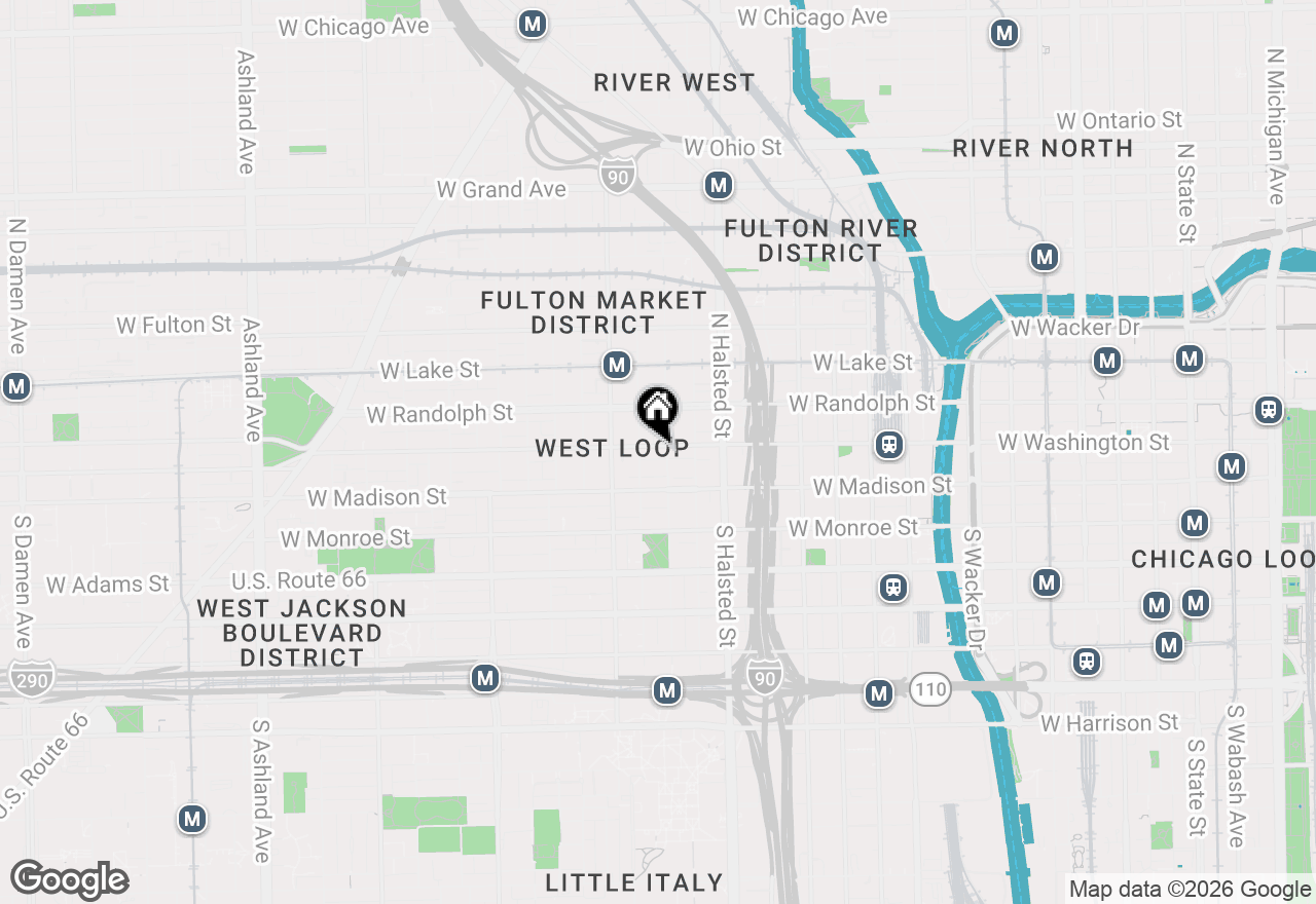 Map of 909 W Washington Boulevard #912, Chicago, IL 60607