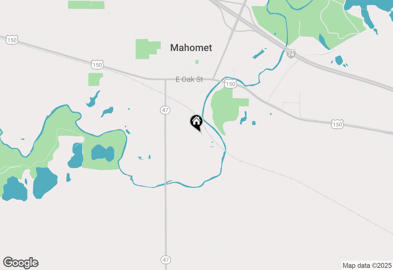 Map of 404 Peacock Drive, Mahomet, IL 61853