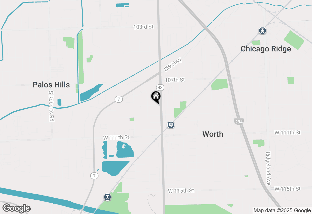 Map of 7213 W 109th Street, Worth, IL 60482