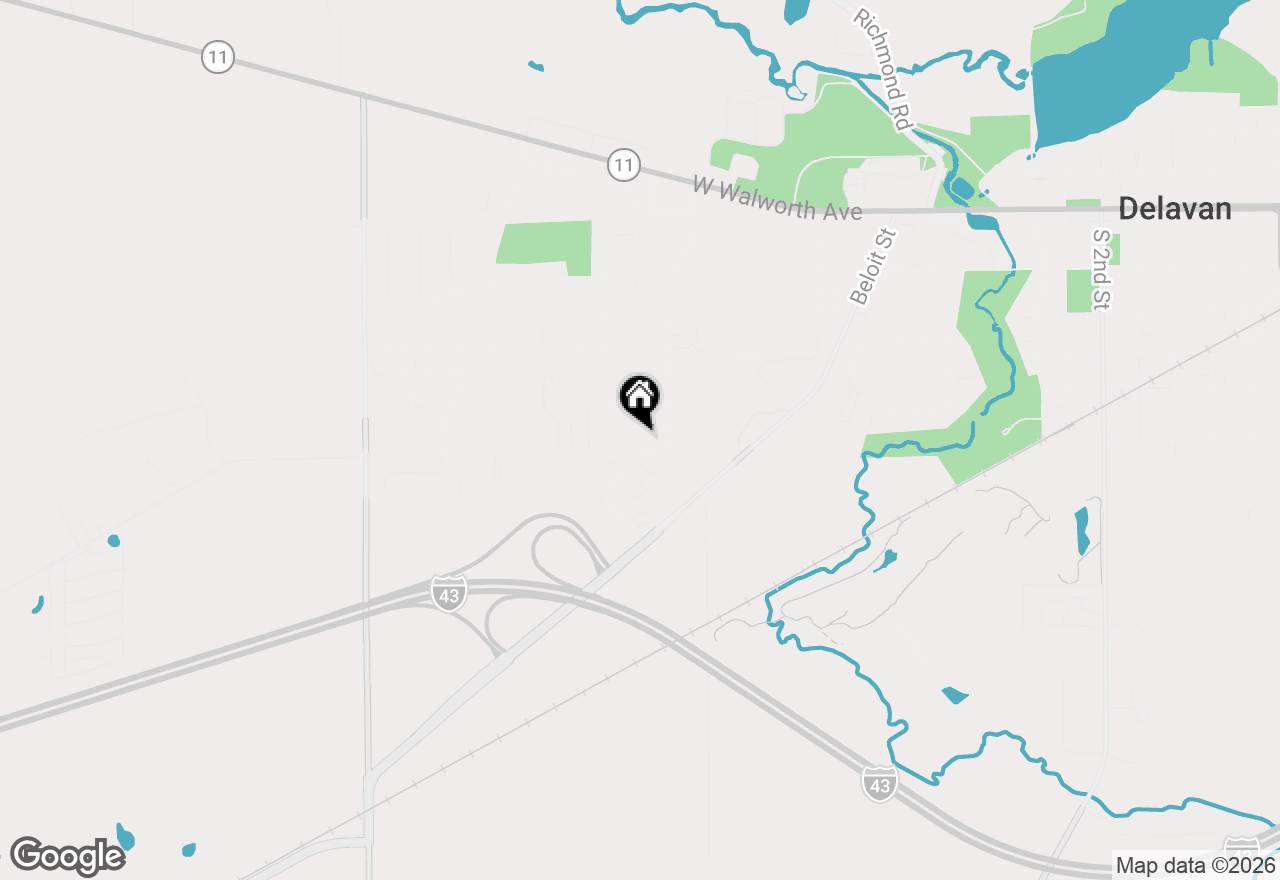 Map of 1118 Cottonwood St, Delavan, WI 53115