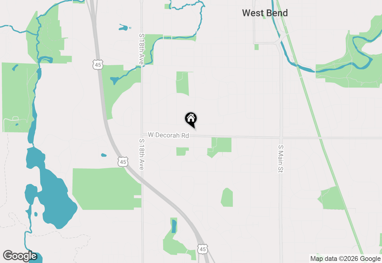 Map of 718 S Silverbrook Dr, West Bend, WI 53095