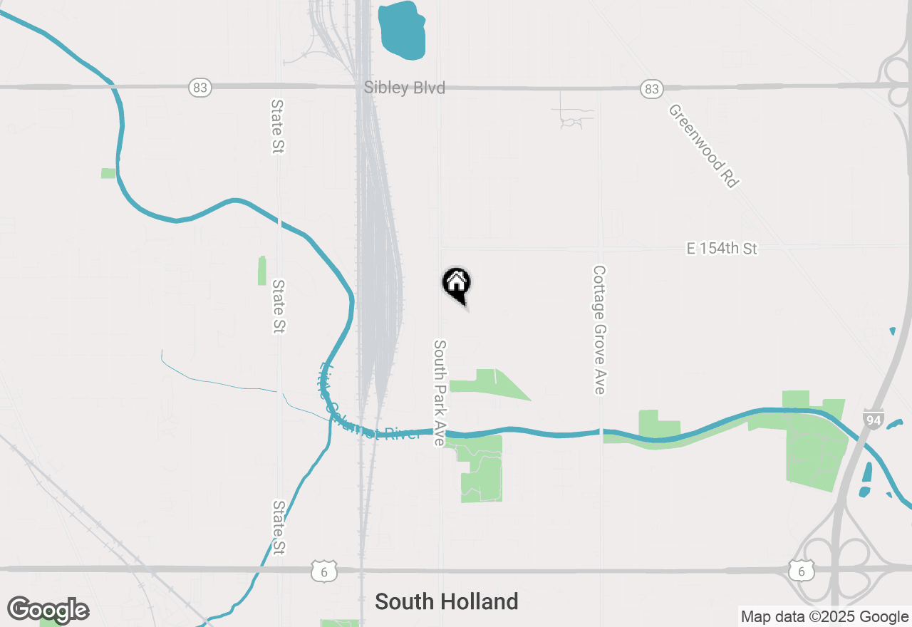 Map of 15542 Elm Street, South Holland, IL 60473