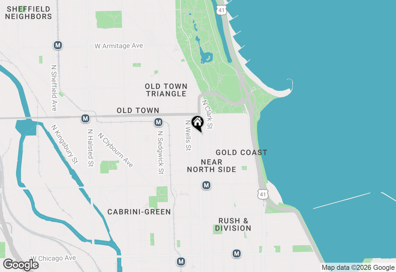 Map of 143 W Burton Place #2S, Chicago, IL 60610