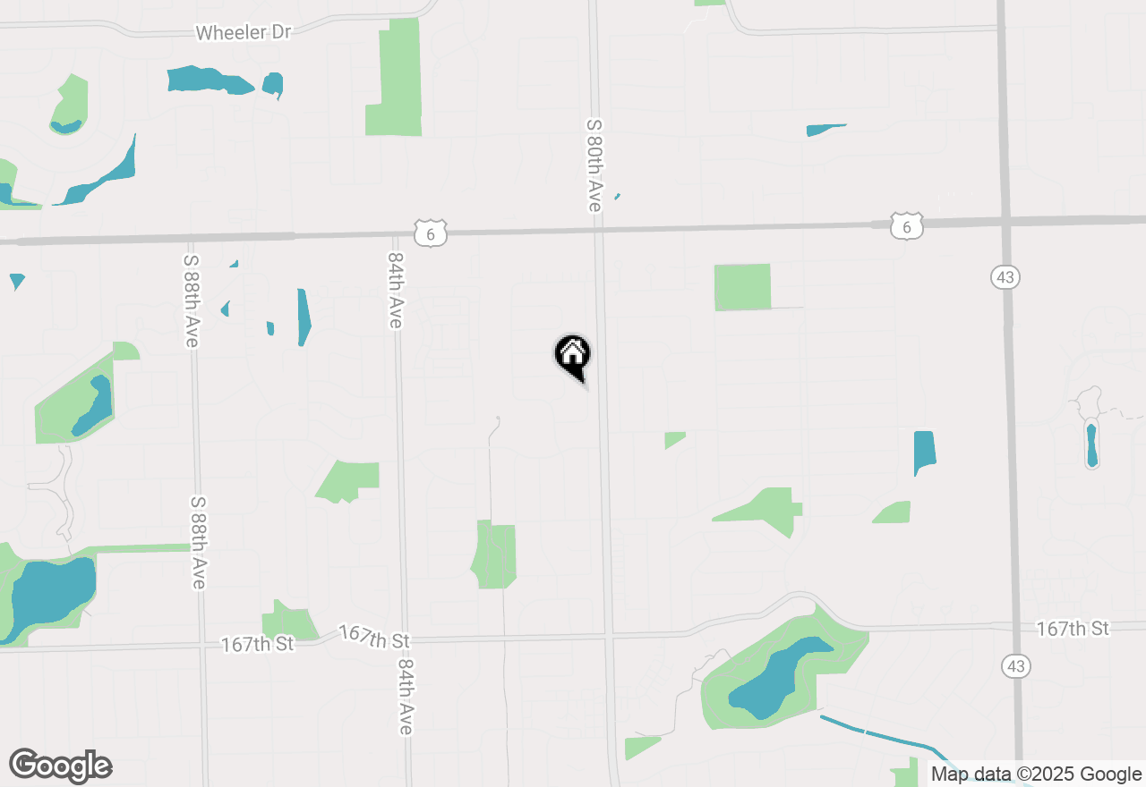 Map of 16155 Justin Court, Tinley Park, IL 60477