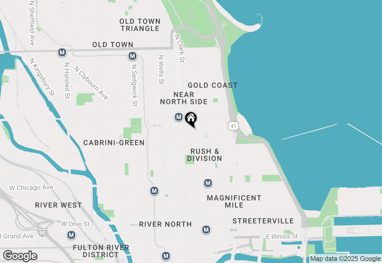 Map of 1112 N Dearborn Street #1, Chicago, IL 60610