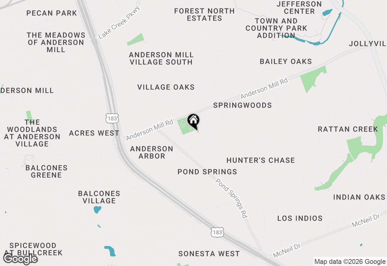 Map of 9002 Bubbling Springs Trl, Austin, TX 78729