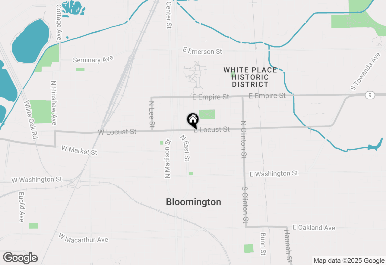Map of 203 E Locust Street, Bloomington, IL 61701