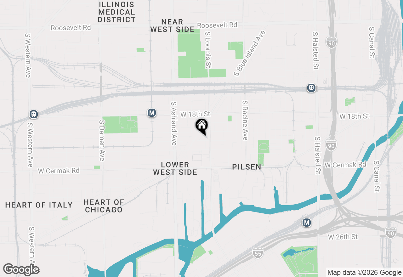 Map of 1426 W Cullerton Street, Chicago, IL 60608