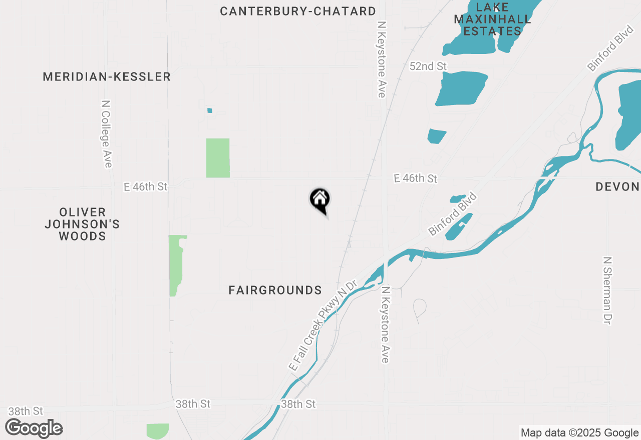 Map of 4429 Crittenden Avenue, Indianapolis, IN 46205