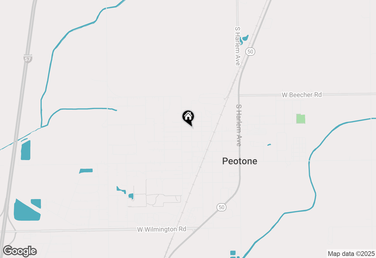 Map of 205 W Crawford Street, Peotone, IL 60468