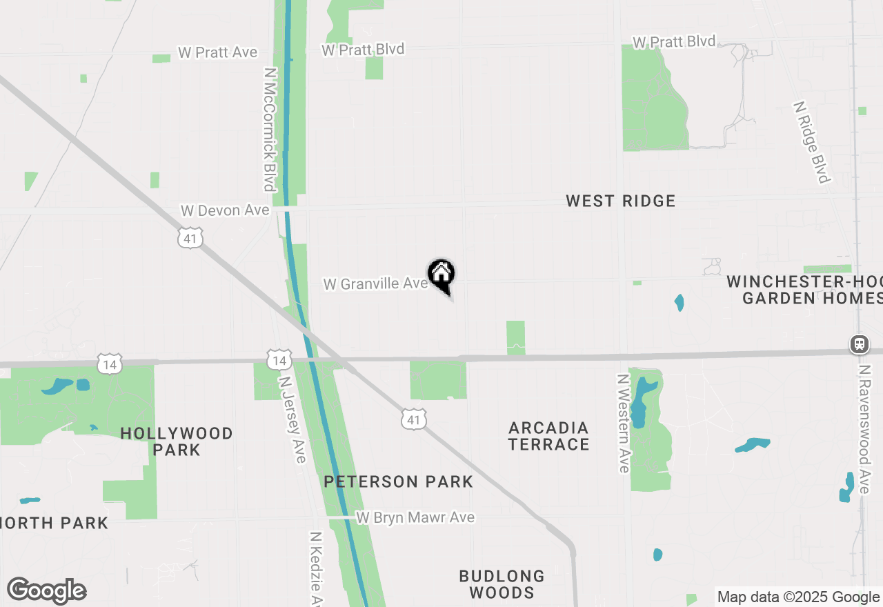 Map of 6126 N Mozart Street #1R, Chicago, IL 60659