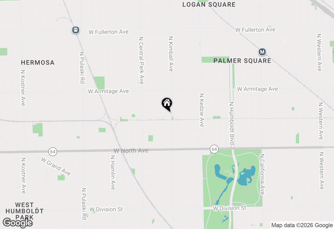 Map of 1819 N St Louis Avenue #1RS, Chicago, IL 60647
