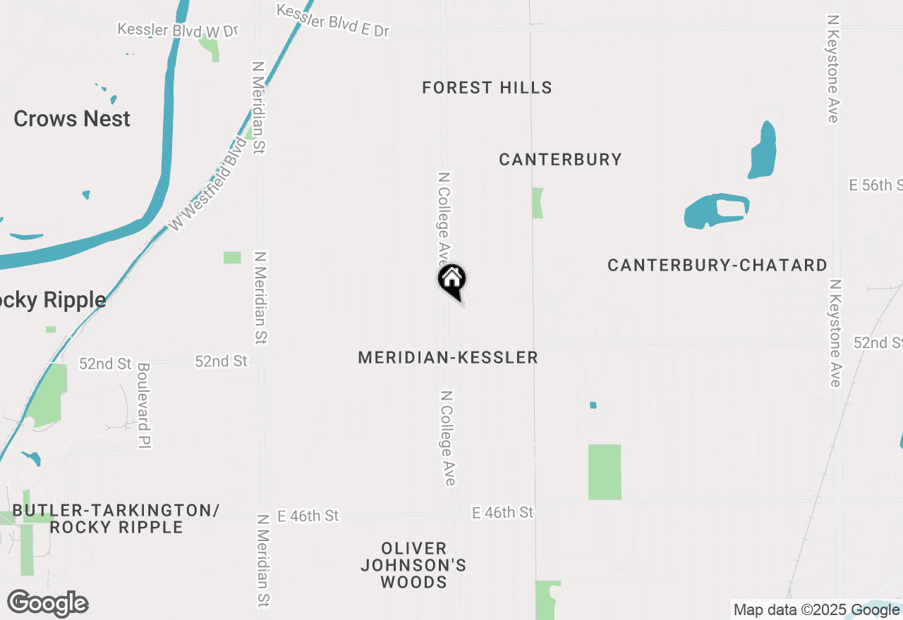 Map of 5303 N College Avenue, Indianapolis, IN 46220