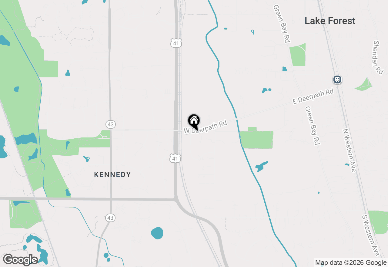 Map of 525 W Deerpath Road, Lake Forest, IL 60045