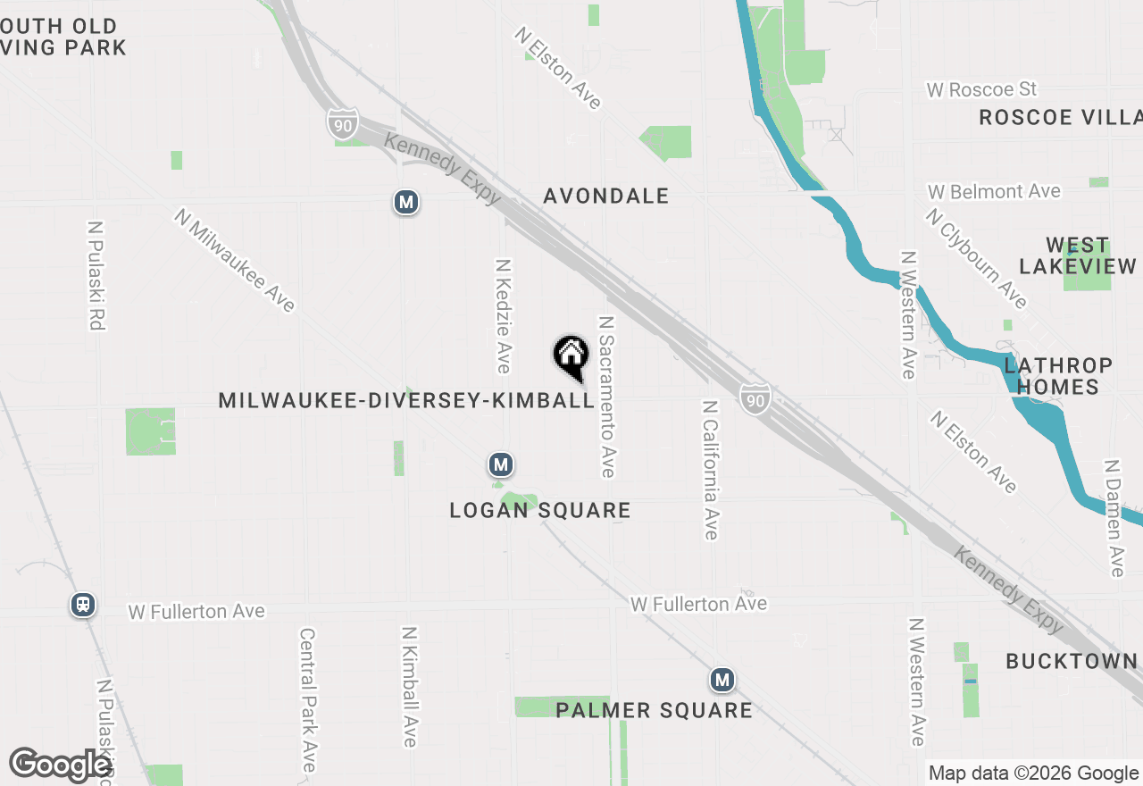 Map of 3040 W Diversey Avenue #2S, Chicago, IL 60647