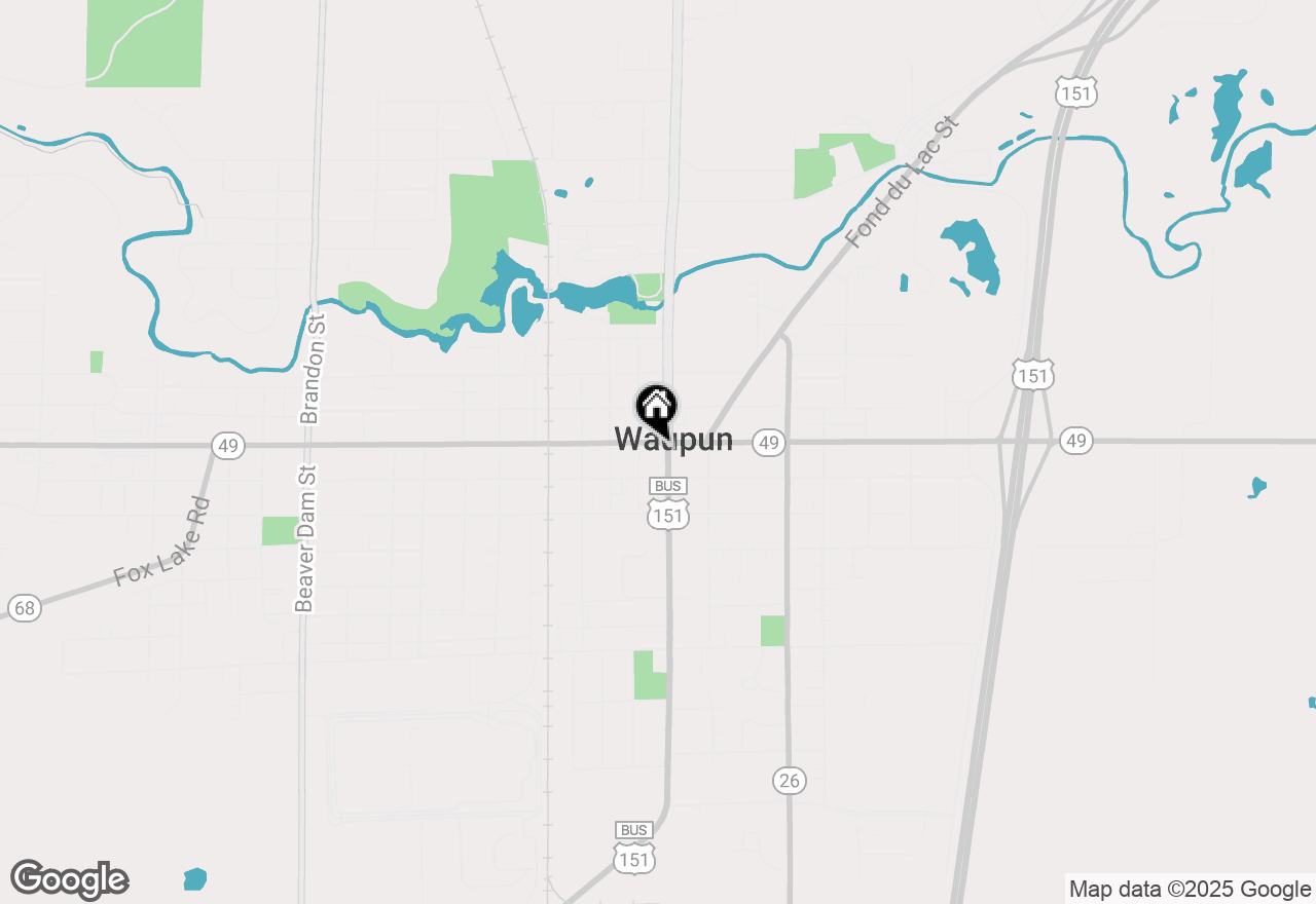 Map of 315 E Main St, Waupun, WI 53963