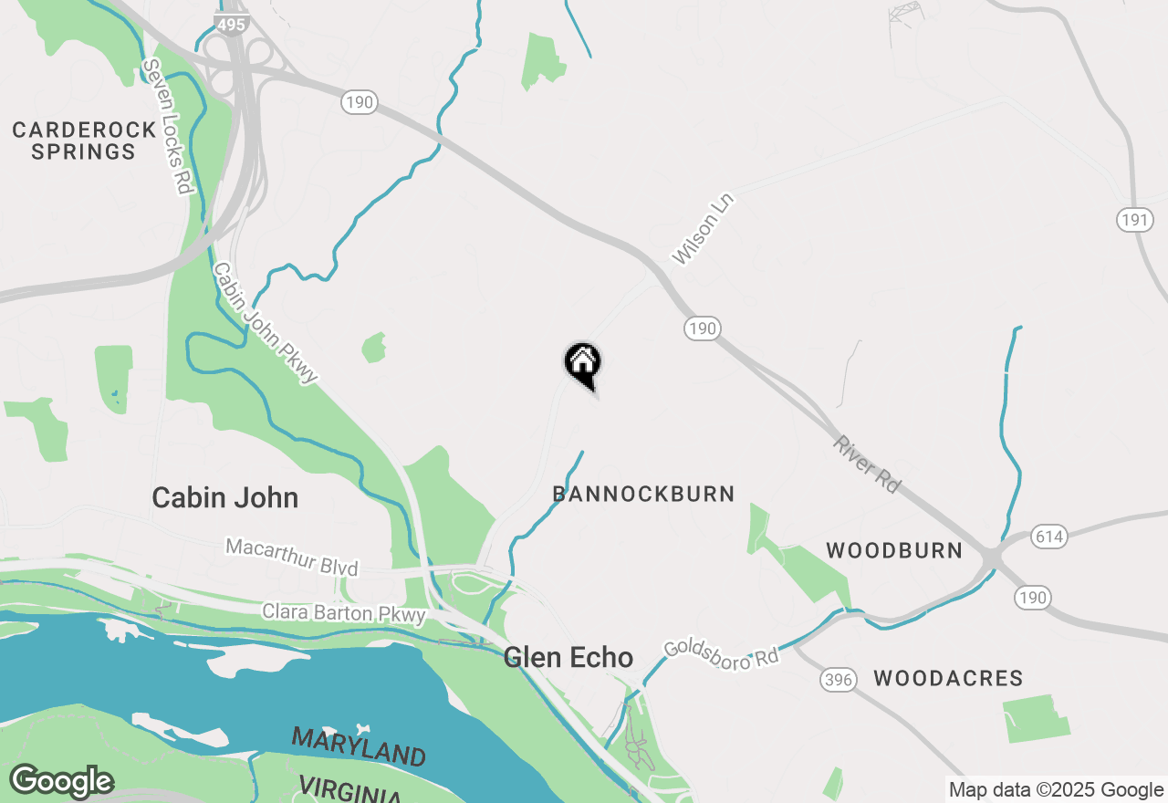 Map of 6921 Ayr Lane, Bethesda, MD 20817