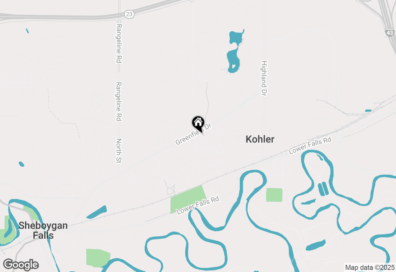 Map of 545 Upper Rd, Kohler, WI 53044