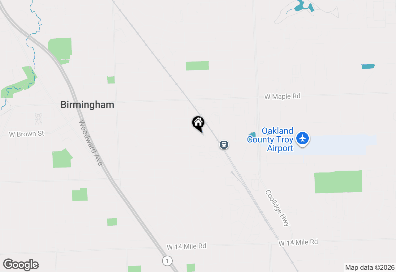 Map of 529 Graten Street, Birmingham, MI 48009