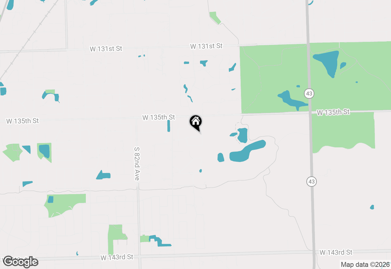 Map of 7830 Sioux Road, Orland Park, IL 60462