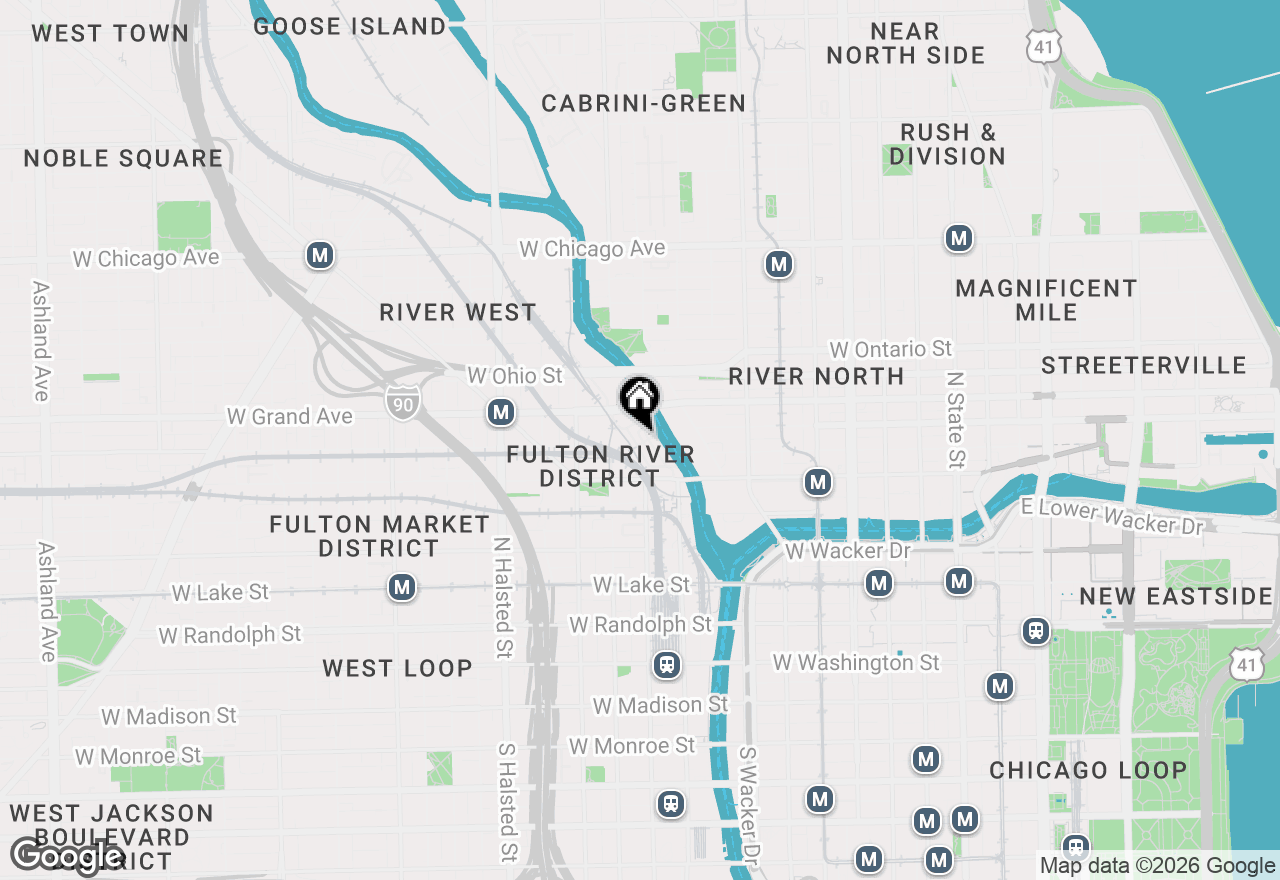 Map of 461 N Clinton Street, Chicago, IL 60654