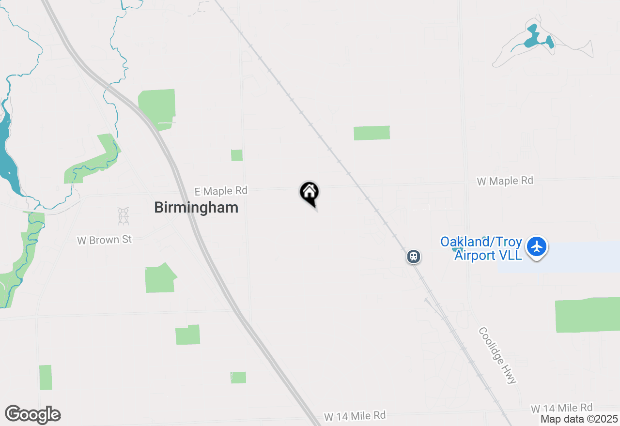 Map of 1633 Villa Road, Birmingham, MI 48009