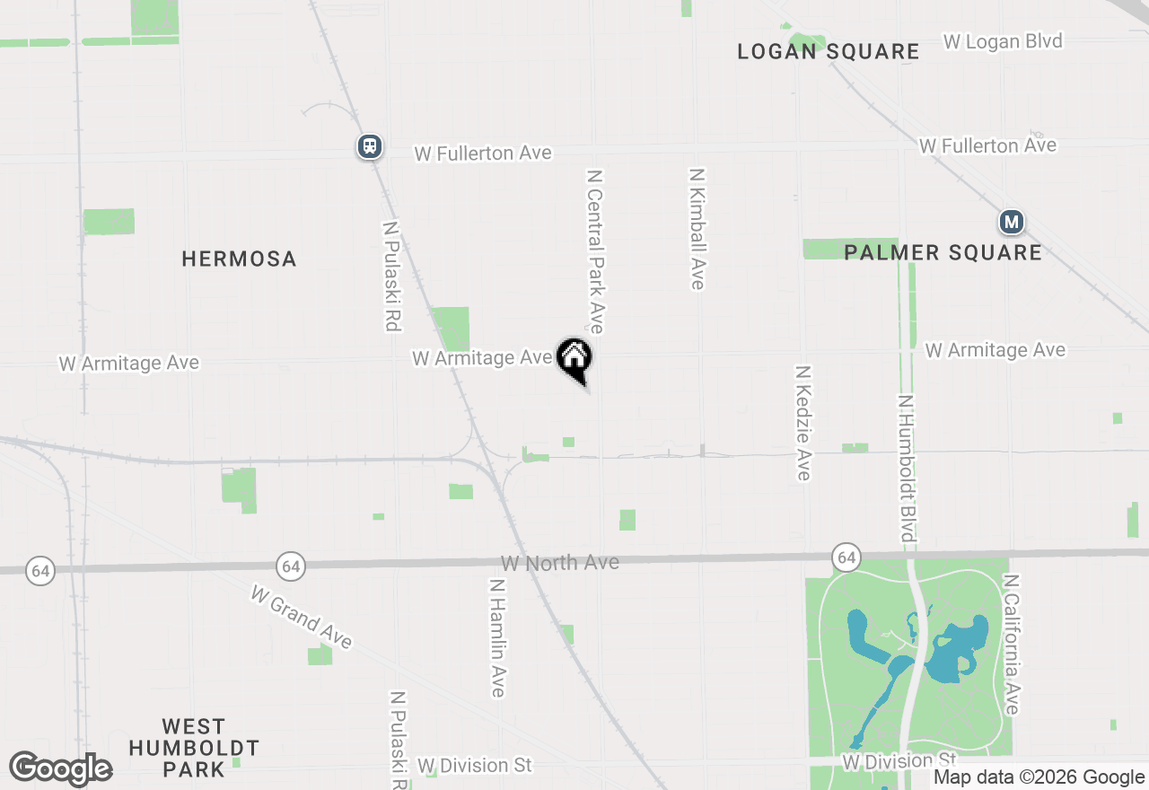 Map of 1913 N Monticello Avenue, Chicago, IL 60647