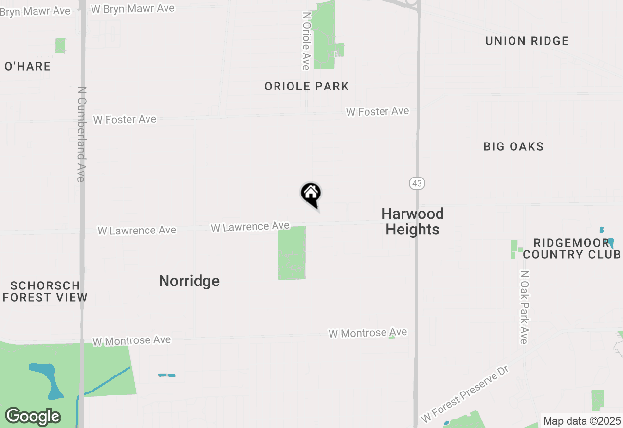 Map of 7549 W Gunnison Street, Harwood Heights, IL 60706