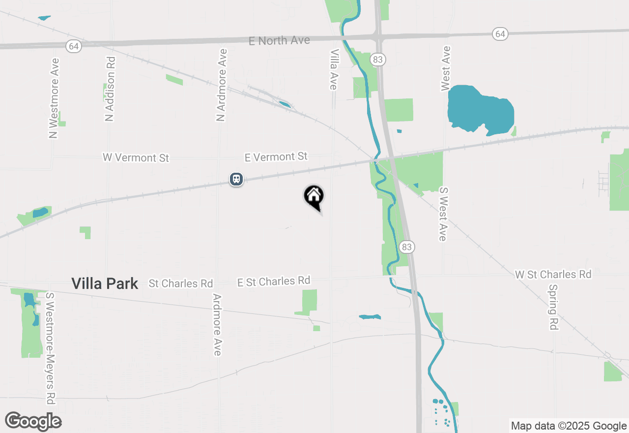 Map of 302 E Oak Street, Villa Park, IL 60181