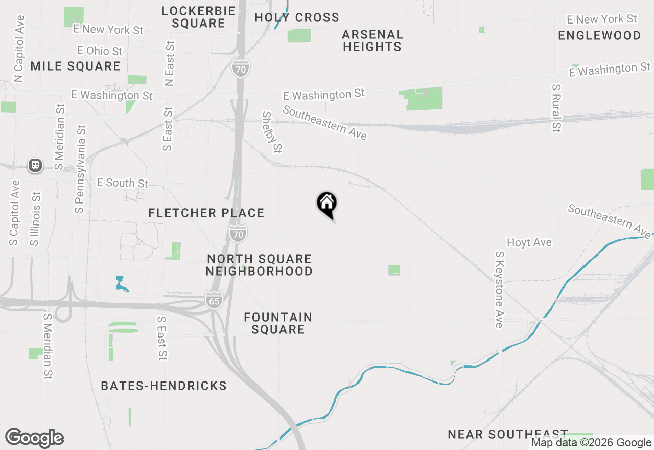 Map of 1401 Spann Avenue, Indianapolis, IN 46203