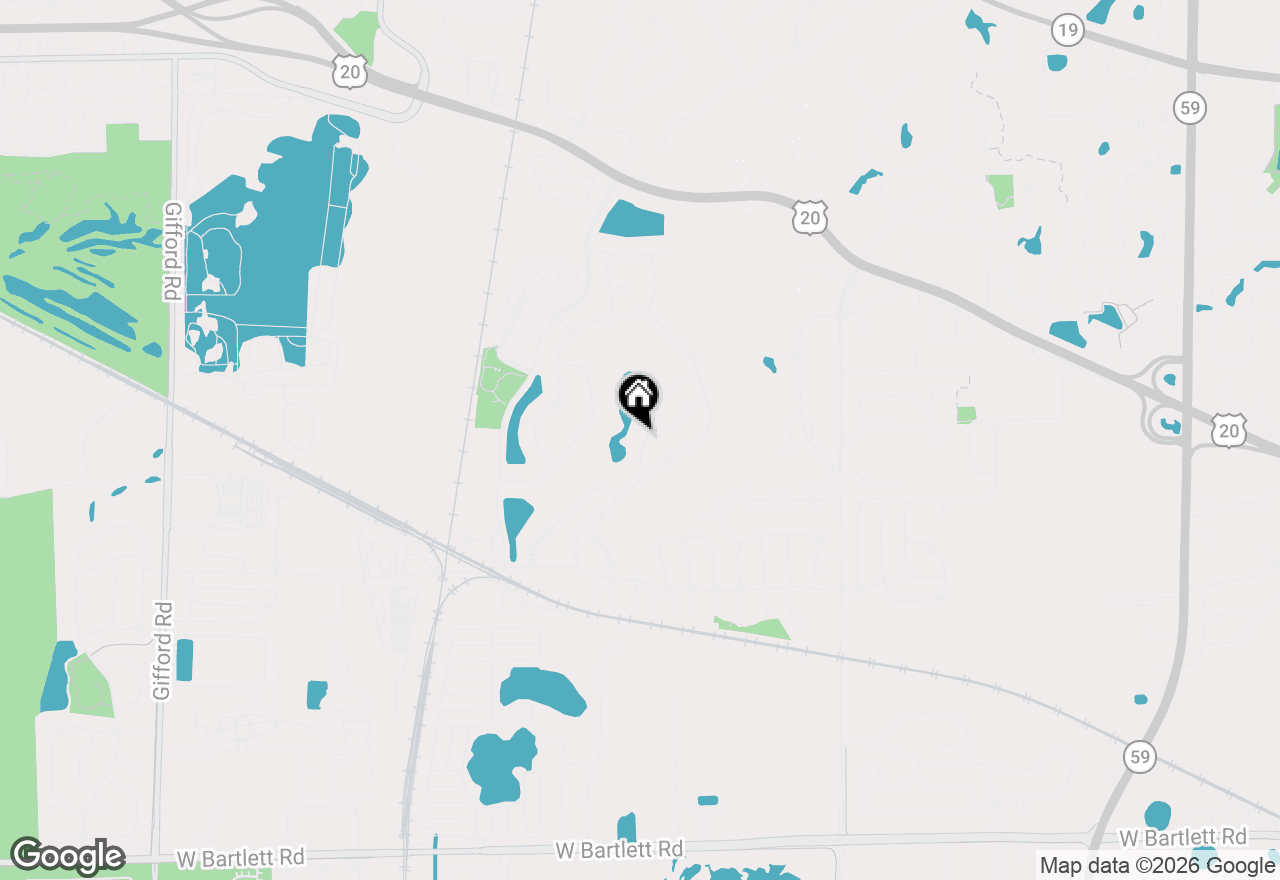 Map of 610 Golfers Lane, Bartlett, IL 60103