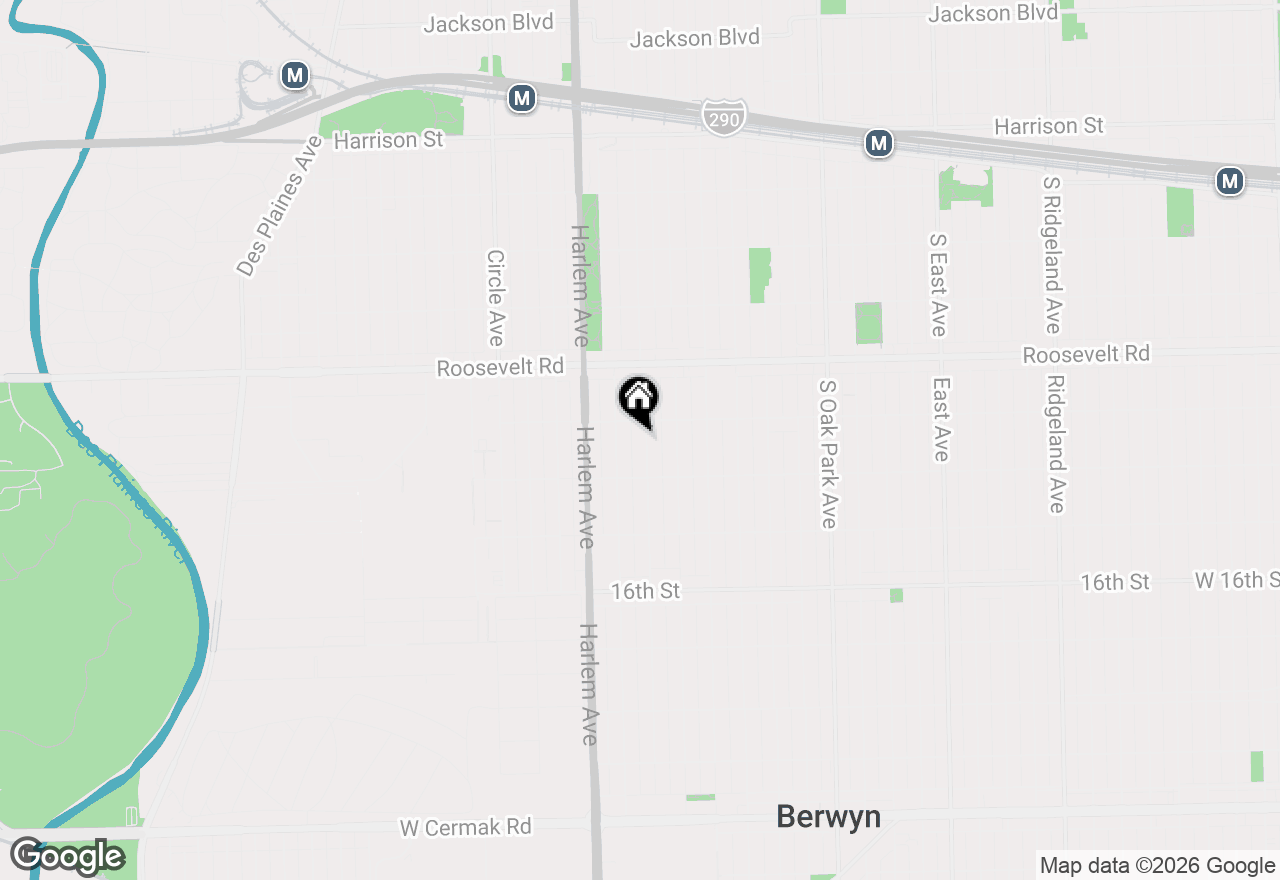 Map of 1316 Wisconsin Avenue, Berwyn, IL 60402