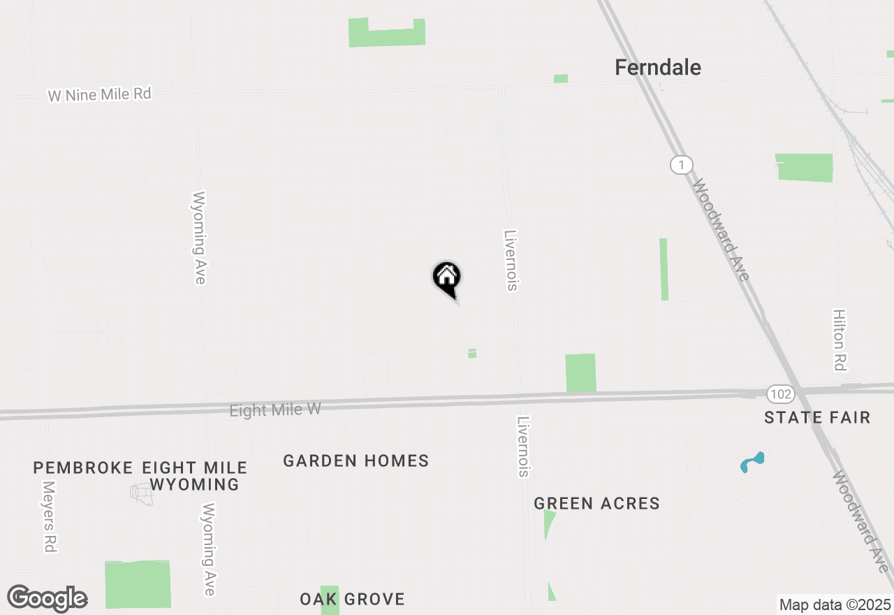 Map of 1419 Fox Street #UPPER, Fenton, MI 48220