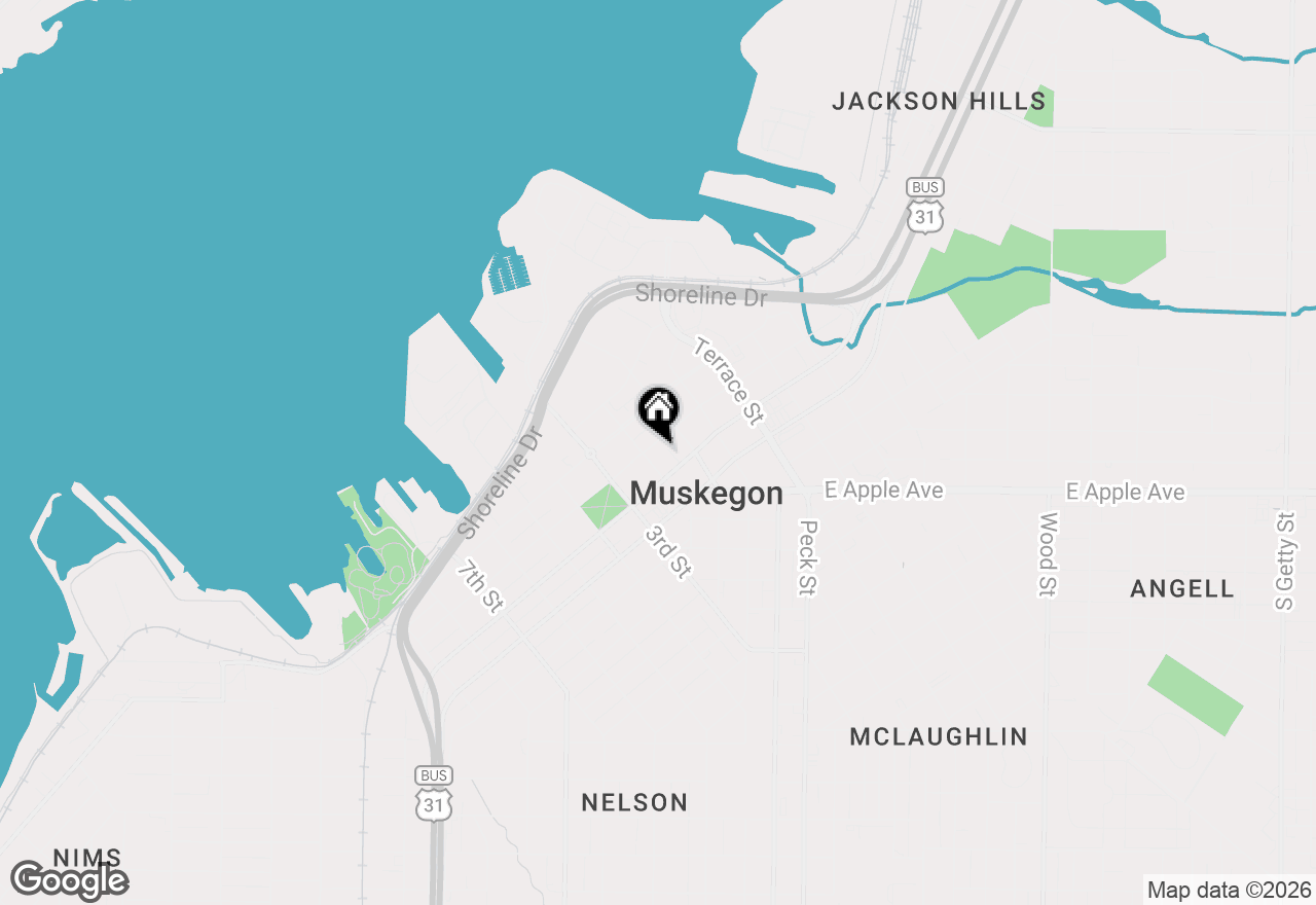 Map of 297 W Clay Avenue #202, Muskegon, MI 49440