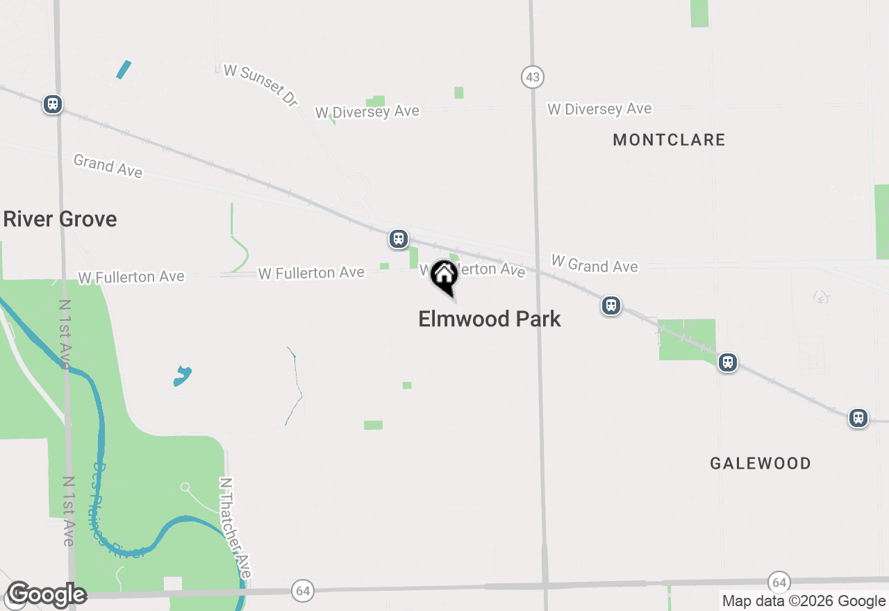 Map of 2301 N 74th Court, Elmwood Park, IL 60707