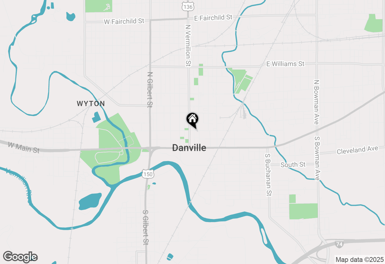 Map of 8 E North Street, Danville, IL 61832