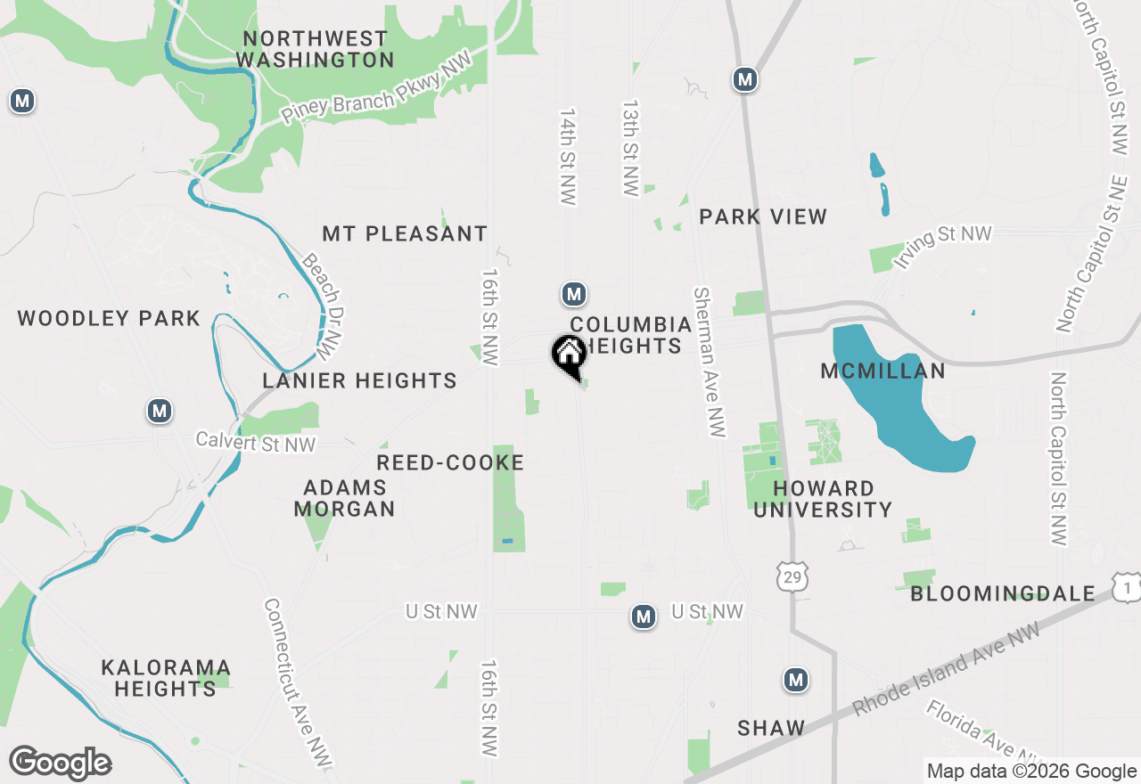 Map of 2750 14th Street Nw #606, Washington, DC 20009
