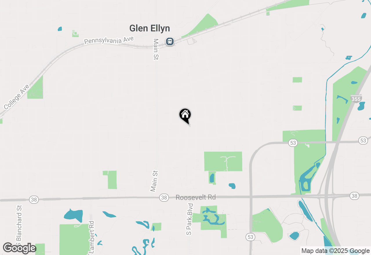 Map of 212 East Road, Glen Ellyn, IL 60137