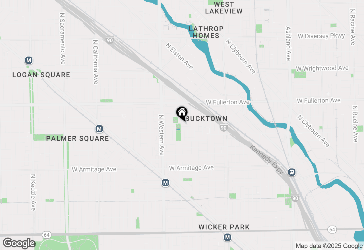 Map of 2217 N Oakley Avenue #1N, Chicago, IL 60647