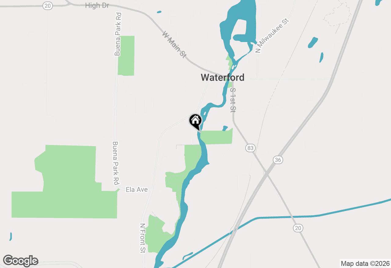Map of 123 Riverview Dr, Waterford, WI 53185