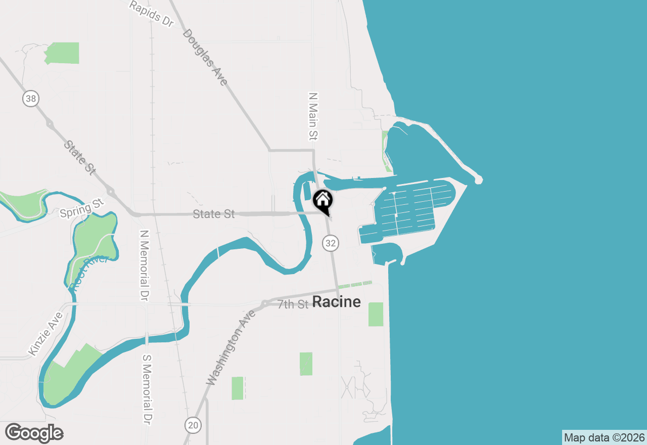 Map of 232 Main St, Racine, WI 53403