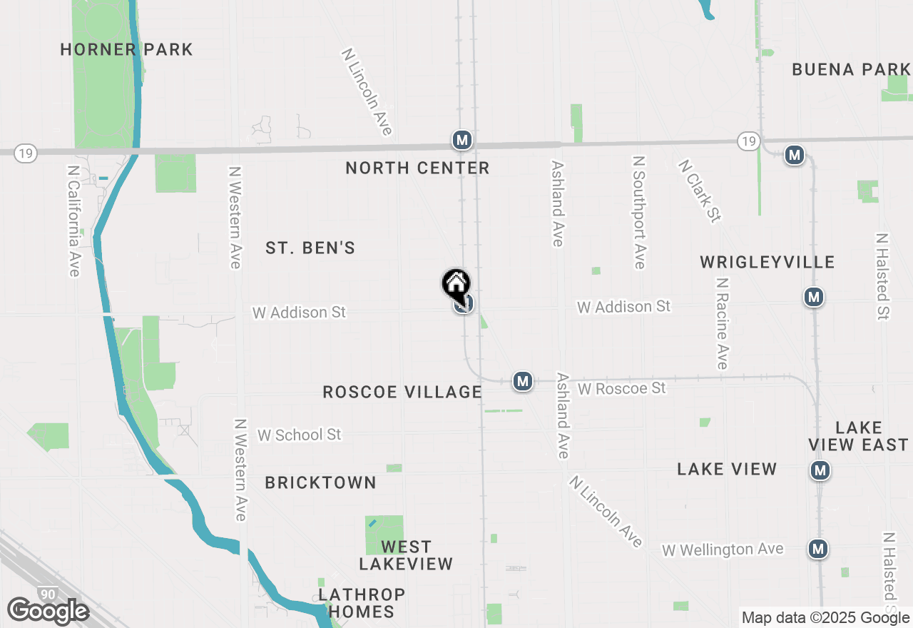 Map of 1833 W Addison Street #2, Chicago, IL 60613