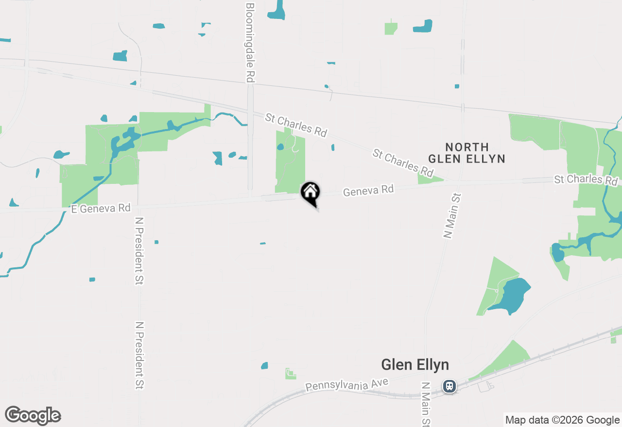 Map of 311 Elm Street, Glen Ellyn, IL 60137