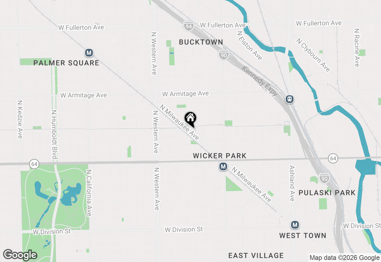 Map of 1743 N Leavitt Street #307, Chicago, IL 60647
