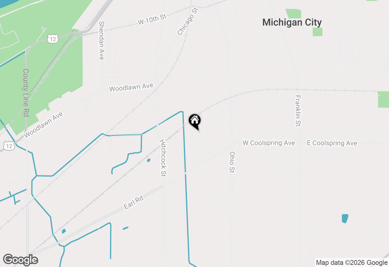 Map of 317 Redpath Avenue, Michigan City, IN 46360
